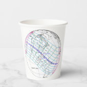 Gesamter Solar-Eclipse 2045 Globaler Pfad Pappbecher (Vorderseite)