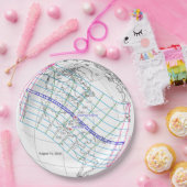 Gesamter Solar-Eclipse 2045 Globaler Pfad Pappteller (Party)