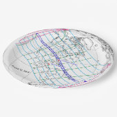 Gesamter Solar-Eclipse 2045 Globaler Pfad Pappteller (Schrägansicht)