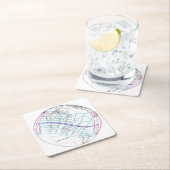 Gesamter Solar-Eclipse 2045 Globaler Pfad Rechteckiger Pappuntersetzer (Vor Ort)