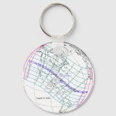 Gesamter Solar-Eclipse 2045 Globaler Pfad Schlüsselanhänger (Vorderseite)