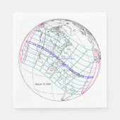 Gesamter Solar-Eclipse 2045 Globaler Pfad Serviette (Vorderseite)