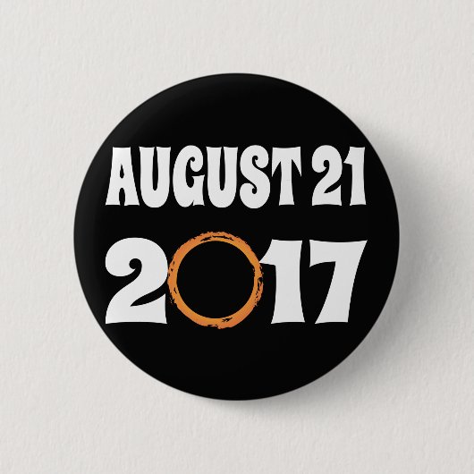 Gesamter Solar-Eclipse-August 21 2017 Button (Vorderseite)