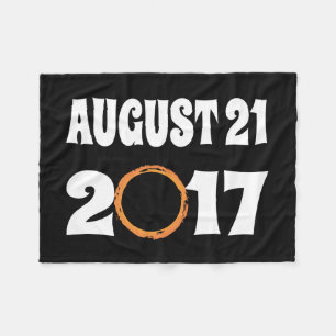 Gesamter Solar-Eclipse-August 21 2017 Fleecedecke