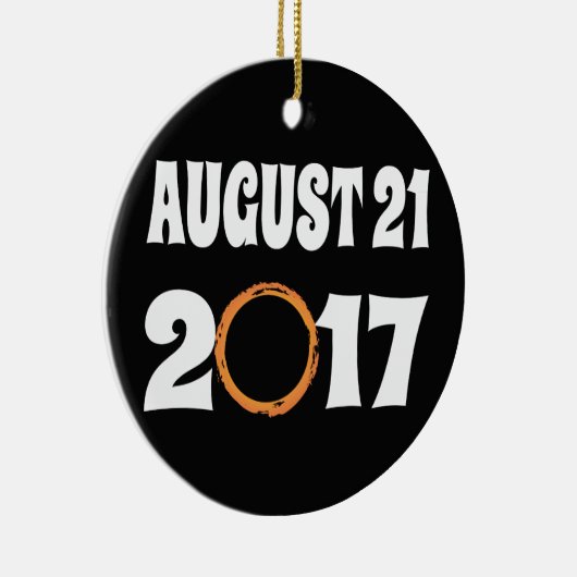 Gesamter Solar-Eclipse-August 21 2017 Keramikornament (Rechts)