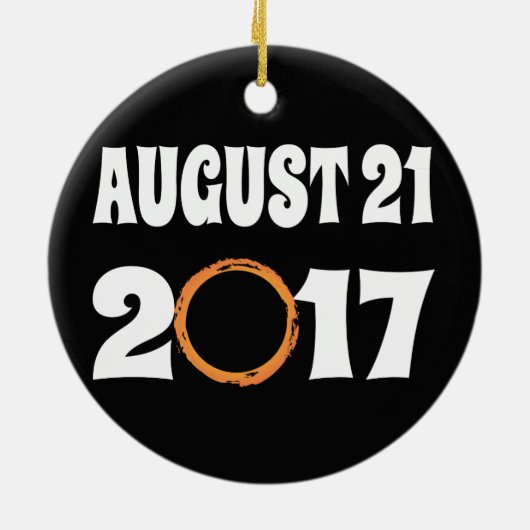 Gesamter Solar-Eclipse-August 21 2017 Keramikornament (Hinten)