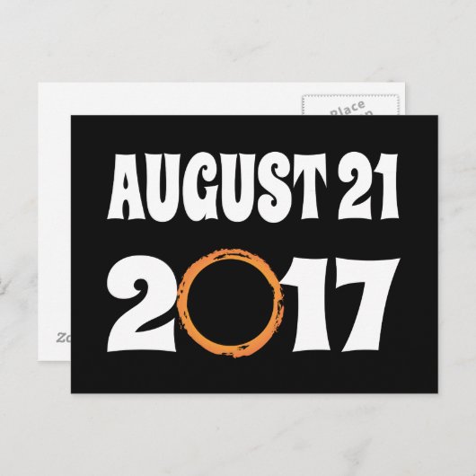 Gesamter Solar-Eclipse-August 21 2017 Postkarte (Vorne/Hinten)