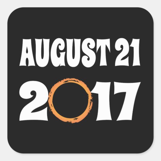 Gesamter Solar-Eclipse-August 21 2017 Quadratischer Aufkleber (Vorderseite)