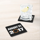 Gesamter Solar-Eclipse-August 21 2017 Rechteckiger Pappuntersetzer (Vor Ort)