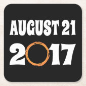 Gesamter Solar-Eclipse-August 21 2017 Rechteckiger Pappuntersetzer (Vorderseite)
