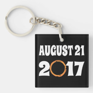 Gesamter Solar-Eclipse-August 21 2017 Schlüsselanhänger