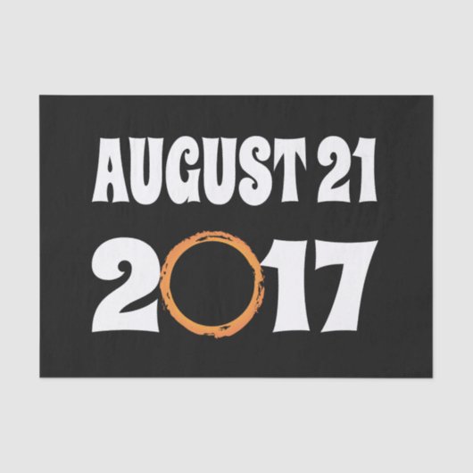 Gesamter Solar-Eclipse-August 21 2017 Seidenpapier (Vorderseite)
