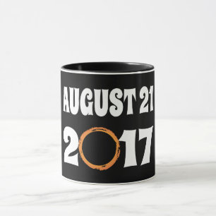 Gesamter Solar-Eclipse-August 21 2017 Tasse