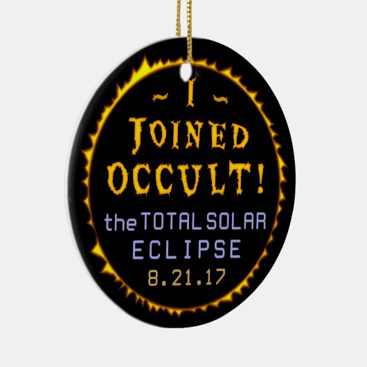 Gesamter Solar-Eclipse-August 21 2017 Witziger Okk Keramikornament (Rechts)