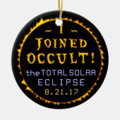 Gesamter Solar-Eclipse-August 21 2017 Witziger Okk Keramikornament (Vorne)