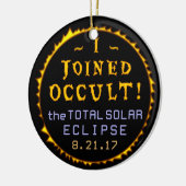 Gesamter Solar-Eclipse-August 21 2017 Witziger Okk Keramikornament (Links)