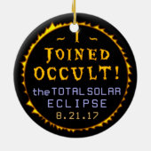 Gesamter Solar-Eclipse-August 21 2017 Witziger Okk Keramikornament (Hinten)