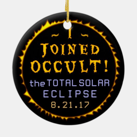 Gesamter Solar-Eclipse-August 21 2017 Witziger Okk Keramikornament (Hinten)