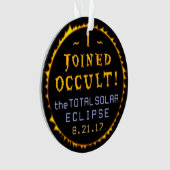 Gesamter Solar-Eclipse-August 21 2017 Witziger Okk Ornament (Vorderseite)