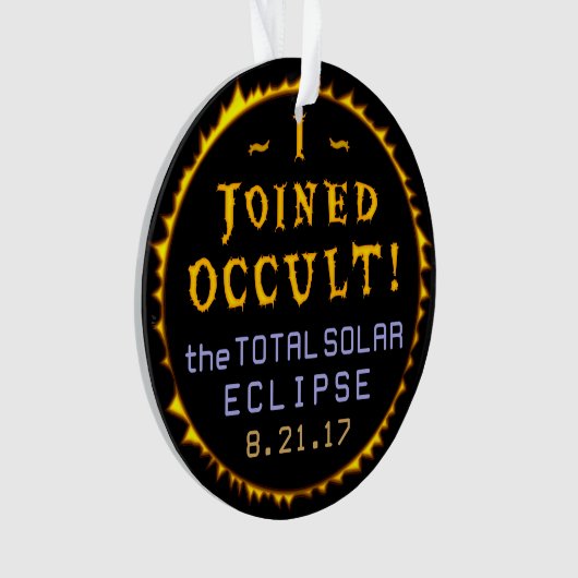 Gesamter Solar-Eclipse-August 21 2017 Witziger Okk Ornament (Vorderseite)