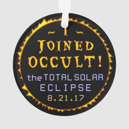 Gesamter Solar-Eclipse-August 21 2017 Witziger Okk Ornament (Rückseite)