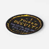 Gesamter Solar-Eclipse-August 21 2017 Witziger Okk Pappteller (Schrägansicht)