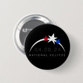Gesamter Solar-Eclipse-Button 2024 Button (Vorne & Hinten)