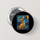 Gesamter Solar Eclipse Chihuahua Dog Button (Vorne & Hinten)