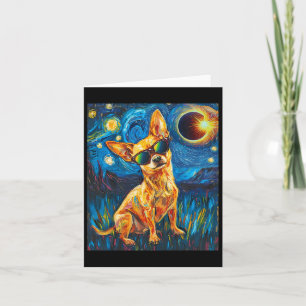 Gesamter Solar Eclipse Chihuahua Dog Karte