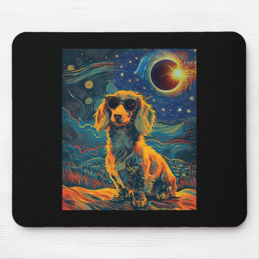 Gesamter Solar-Eclipse-Dackel Mousepad (Vorne)