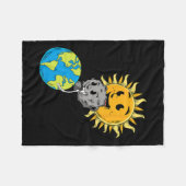 Gesamter Solar-Eclipse Earth Moon Sun FotoTablet L Fleecedecke (Vorderseite (Horizontal))