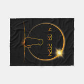 Gesamter Solar-Eclipse-Hund Fleecedecke (Vorderseite (Horizontal))