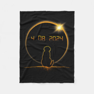 Gesamter Solar-Eclipse-Hund Fleecedecke