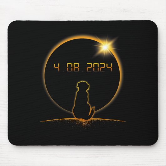 Gesamter Solar-Eclipse-Hund Mousepad (Vorne)