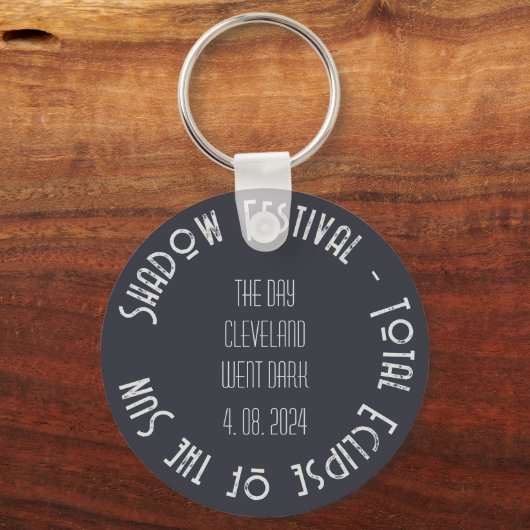Gesamter Solar-Eclipse-Souvenir-Add-Text für Veran Schlüsselanhänger (Rückseite)