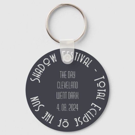 Gesamter Solar-Eclipse-Souvenir-Add-Text für Veran Schlüsselanhänger (Rückseite)