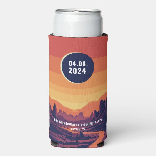 Gesamter Solar-Eclipse-Standort 4.8.2024 Selters Dosenkühler (Seltzer Vorderseite)