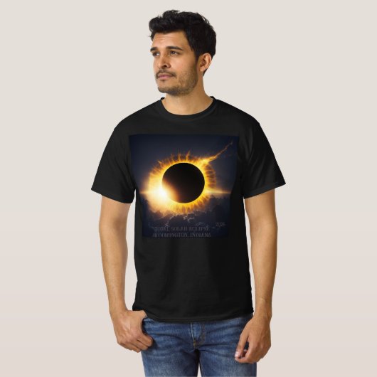 Gesamter Solarstrom Hinzufügen von Text und Datum T-Shirt (Vorne ganz)