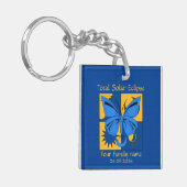 Gesamter Solarstrom-Schmetterling Schlüsselanhänger (Vorderseite links)