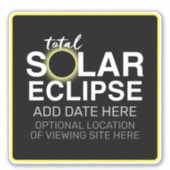 Gesamter Sonnenkollektor - 2024 oder Zolldatum Aufkleber (Vorderseite)