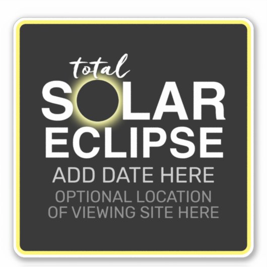 Gesamter Sonnenkollektor - 2024 oder Zolldatum Aufkleber (Vorderseite)