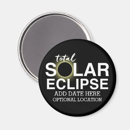 Gesamter Sonnenkollektor - 2024 oder Zolldatum Magnet (Vorderseite/Rückseite)