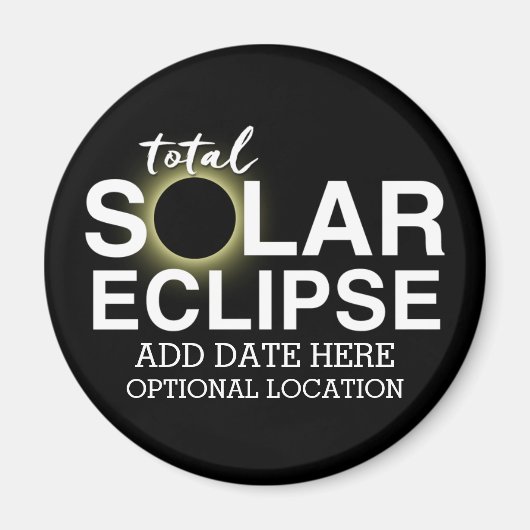 Gesamter Sonnenkollektor - 2024 oder Zolldatum Magnet (Vorne)