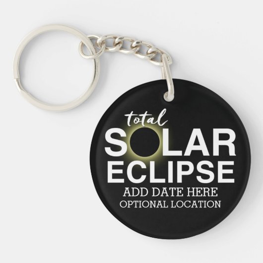 Gesamter Sonnenkollektor - 2024 oder Zolldatum Schlüsselanhänger (Vorderseite)