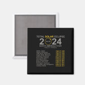 Gesamter Sonnenstrahl 8. April Pfad des Eclipse Magnet (Vorderseite/Rückseite)