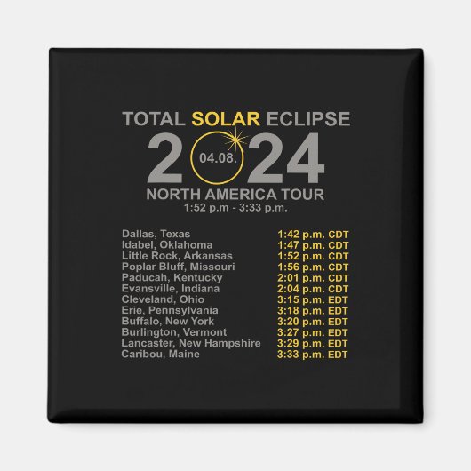 Gesamter Sonnenstrahl 8. April Pfad des Eclipse Magnet (Vorne)