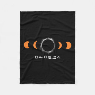 Gesamter Sun Eclipse Solar 8. April 2024 Pfad des Fleecedecke