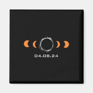 Gesamter Sun Eclipse Solar 8. April 2024 Pfad des Magnet