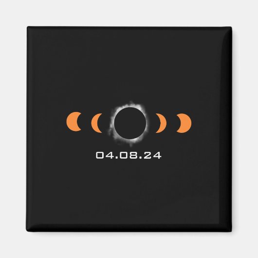 Gesamter Sun Eclipse Solar 8. April 2024 Pfad des Magnet (Vorne)