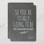 Gesamter Vorschlag von MY Funny Bridesmaid Einladung (Vorne/Hinten)